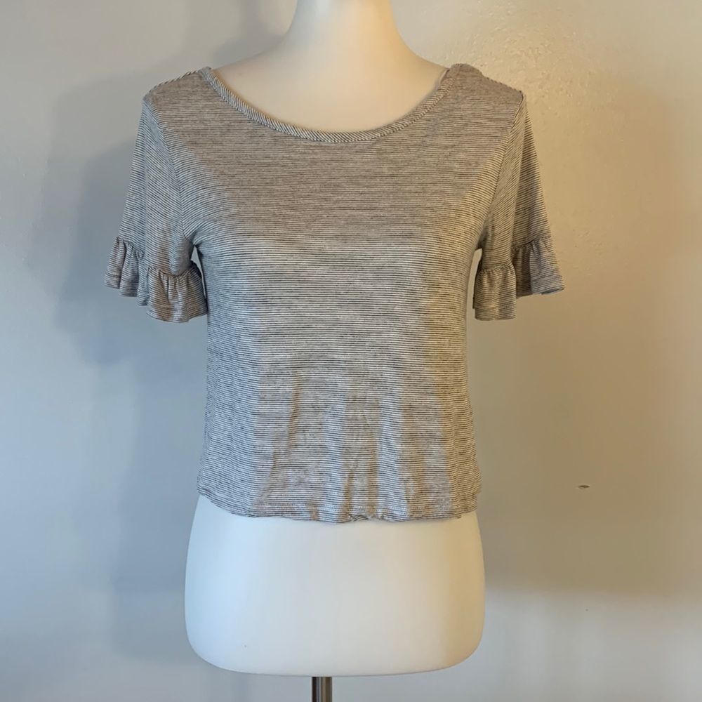 [Miss Selfridge] Striped Crop Top - Size 4